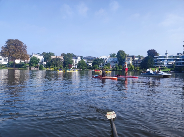Auf dem Teich in Hamburg Herbst 2023