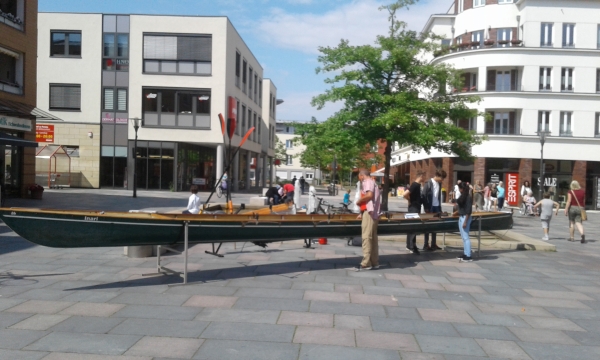 Boot auf dem Rathausmarkt Kleinmachnow 2017