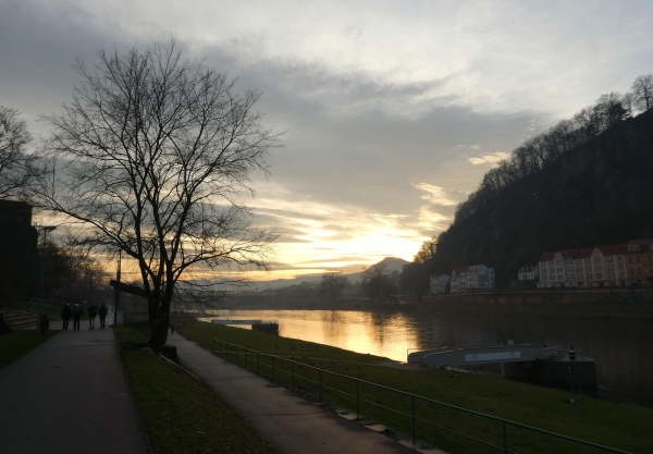 Elbe in Decin Winter 2016
