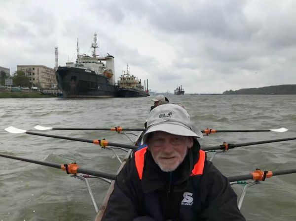 Galati im Hafen Ruderboot Donau 2019
