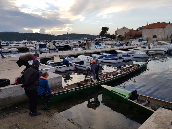 Hafen Zablace Ruderboot Kroatien 2018
