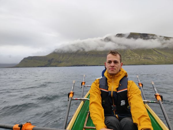 Island Nordfjord Neskaupstadur Paul im Inrigger Ruderboot 2022