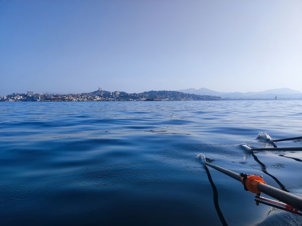 Marseille Panorama vom Ruderboot gesehen 2022