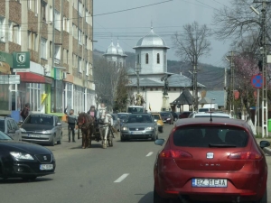 Pferdewagen in der Stadt Donaufahrt 2018