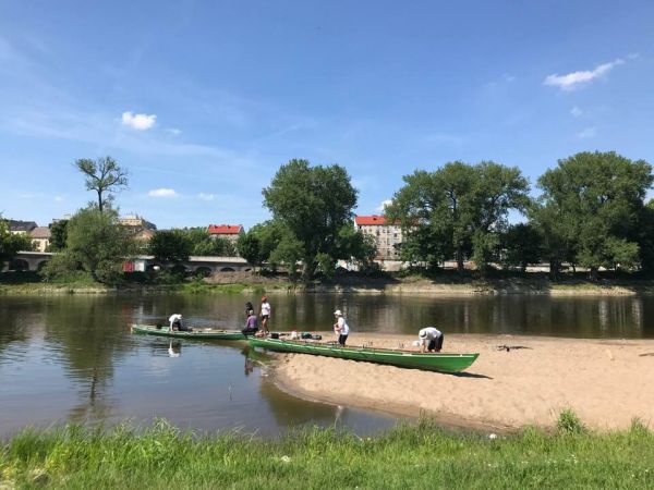 Sandbank in Gorzow Wielkopolski Ziel Warthemarathon 2019