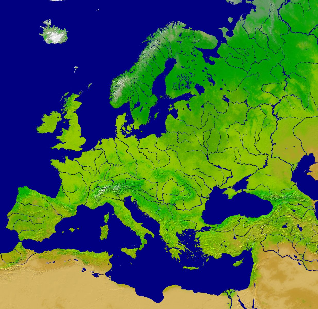 Europakarte Wanderfahrten 1200