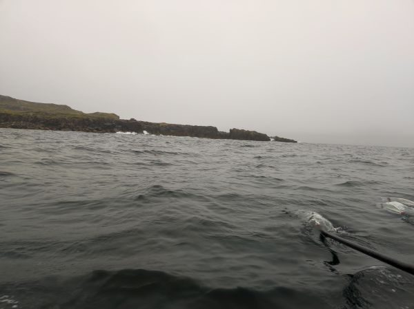 Island Nordfjord Neskaupstadur Inrigger Ruderboote vor dem Kap 2022