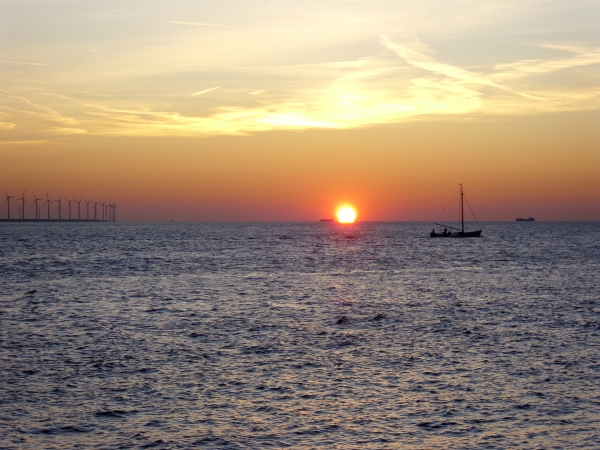 Sonnenuntergang am Ijsselmeer 2011