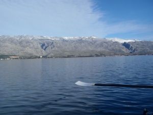 Starigrad Paklenica vom Ruderboot Kroatien 2015