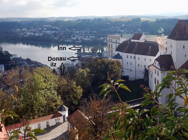 drei flüsse eck Passau DOnau 2021
